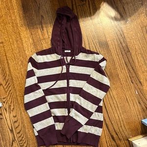 Girls zip hoodie. Purple & Grey. Excellent condition